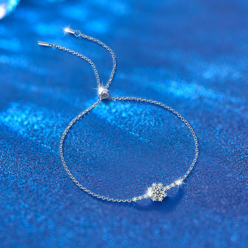 925 Sterling Silver Snowflake Bracelet Aura Rene