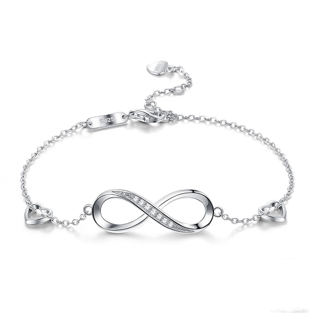 S925 Sterling Silver Infinity Bracelet Aura Rene