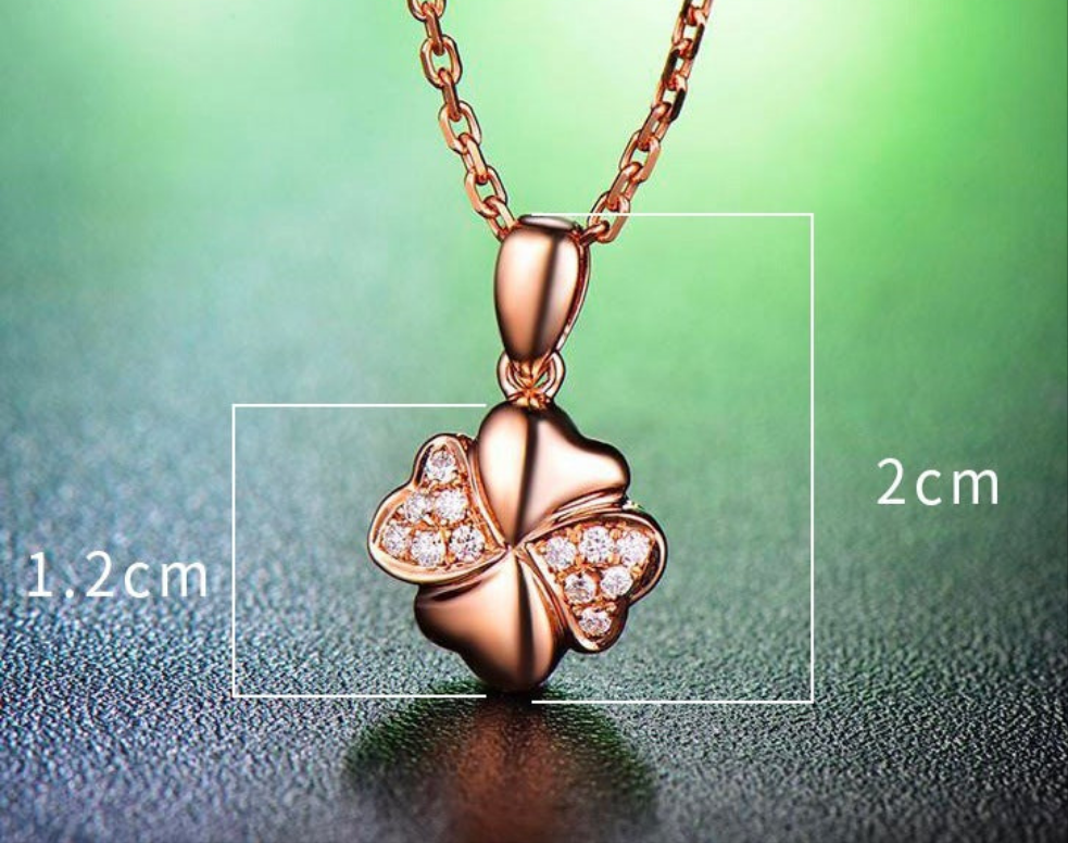 S925 Rose Gold Clover Petal Necklace