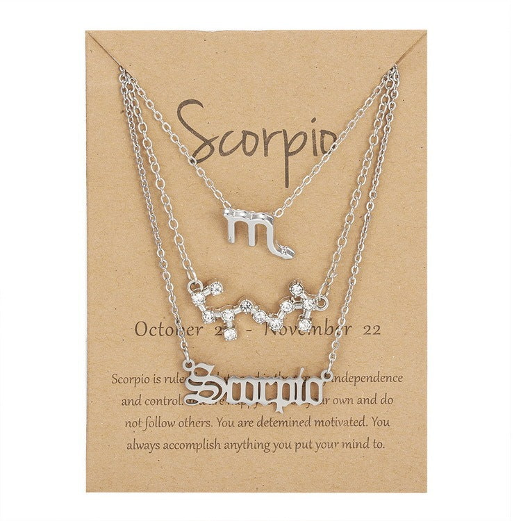 Zodiac Constellation Symbolic Necklaces 3 Pack