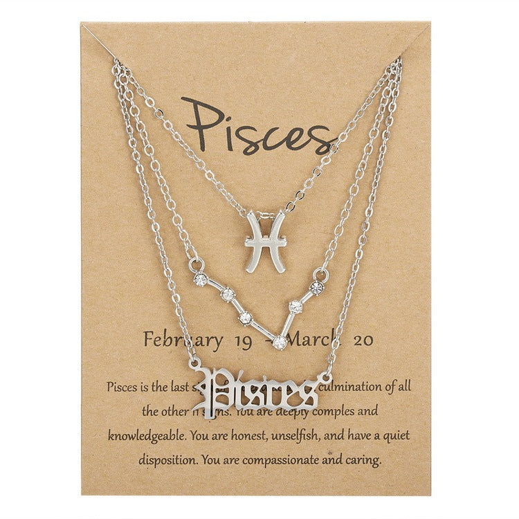 Zodiac Constellation Symbolic Necklaces 3 Pack