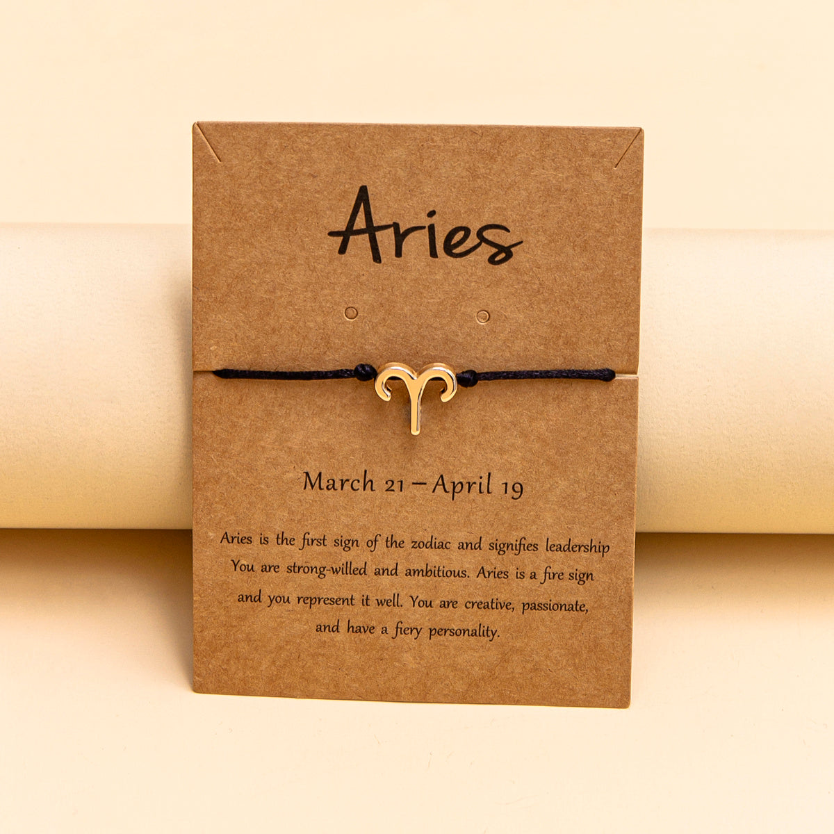Zodiac Sign Adjustable Rope Bracelet Aura Rene