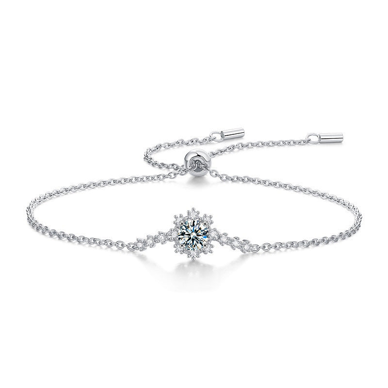 925 Sterling Silver Snowflake Bracelet Aura Rene