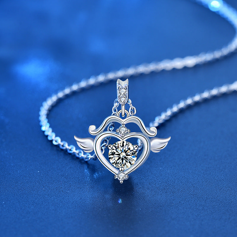 S925 Celestial Winged Heart Necklace