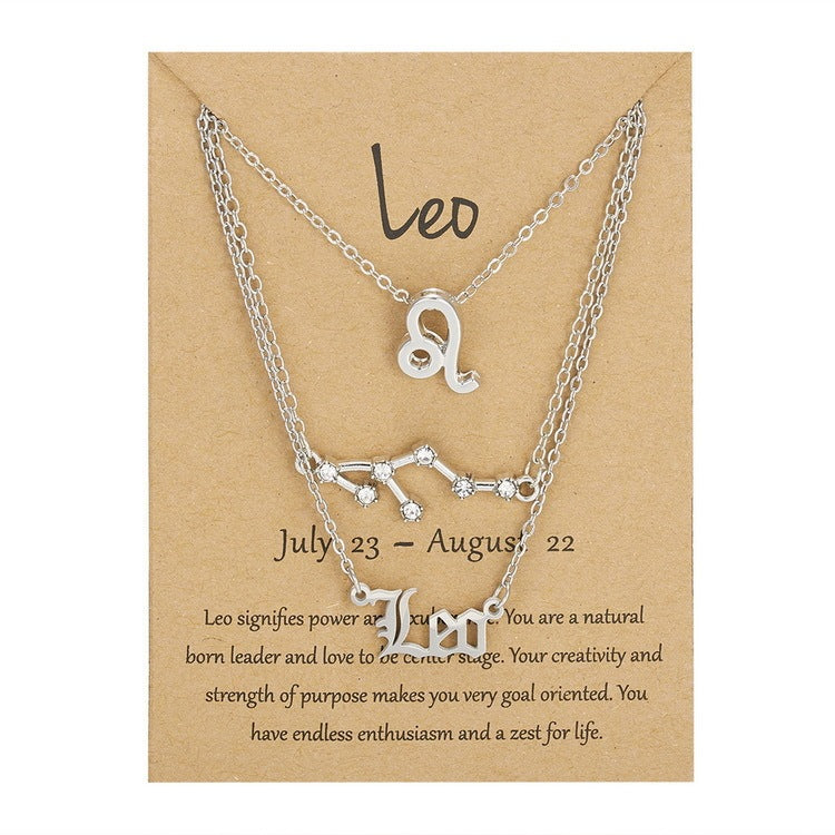 Zodiac Constellation Symbolic Necklaces 3 Pack