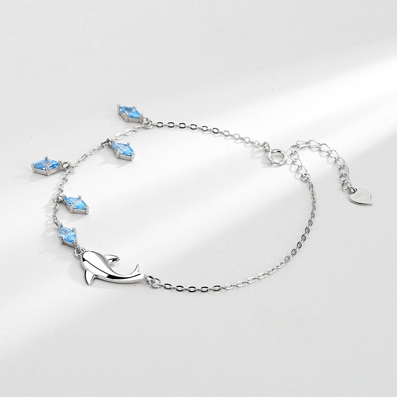 Sterling Silver Dolphin Love Bracelet Aura Rene