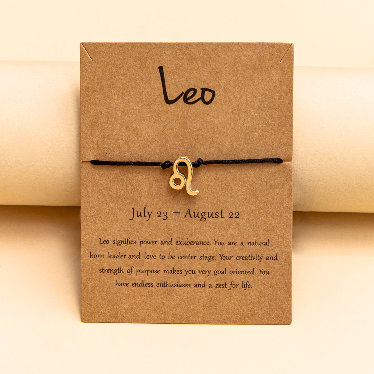 Zodiac Sign Adjustable Rope Bracelet Aura Rene