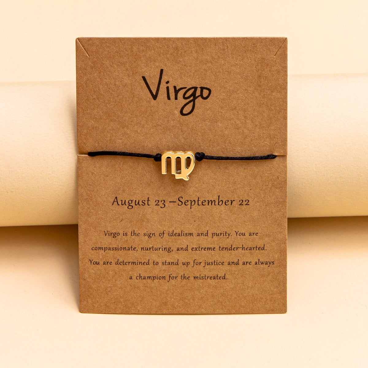 Zodiac Sign Adjustable Rope Bracelet Aura Rene