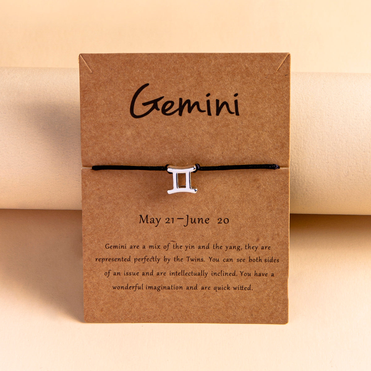 Zodiac Sign Adjustable Rope Bracelet Aura Rene