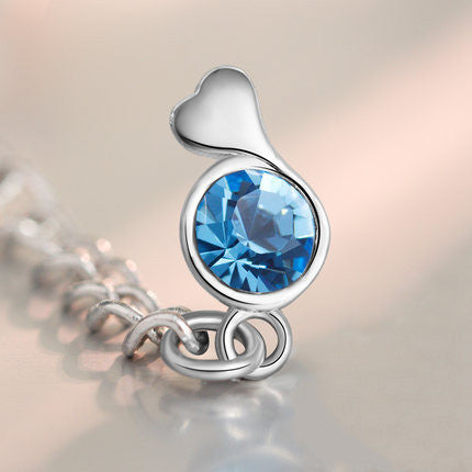 Celestial Blue Crystal Constellation Jewelry in Sterling Silver
