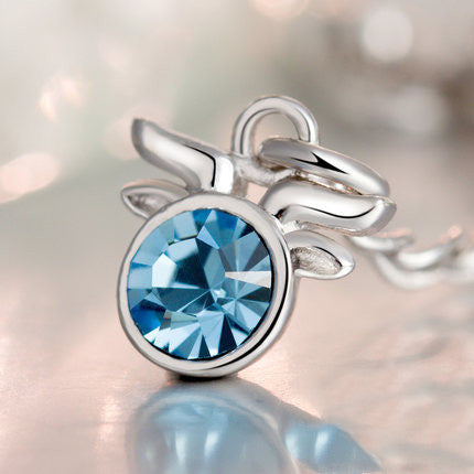 Celestial Blue Crystal Constellation Jewelry in Sterling Silver