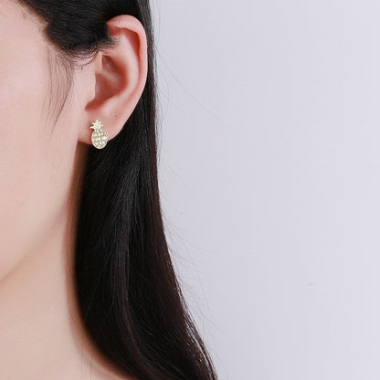 S925 Crystal Pineapple Earrings Aura Rene