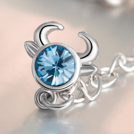Celestial Blue Crystal Constellation Jewelry in Sterling Silver