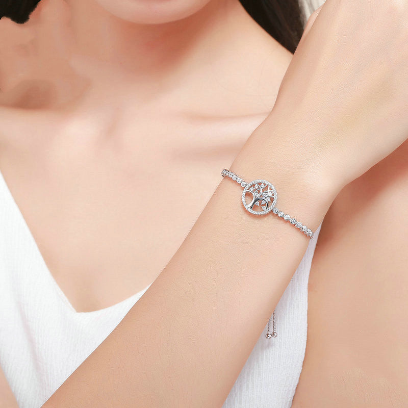 Tree of Life Sterling Silver Bracelet Aura Rene