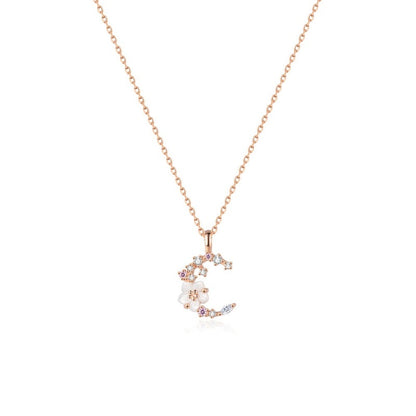 S925 Flower Moon Necklace