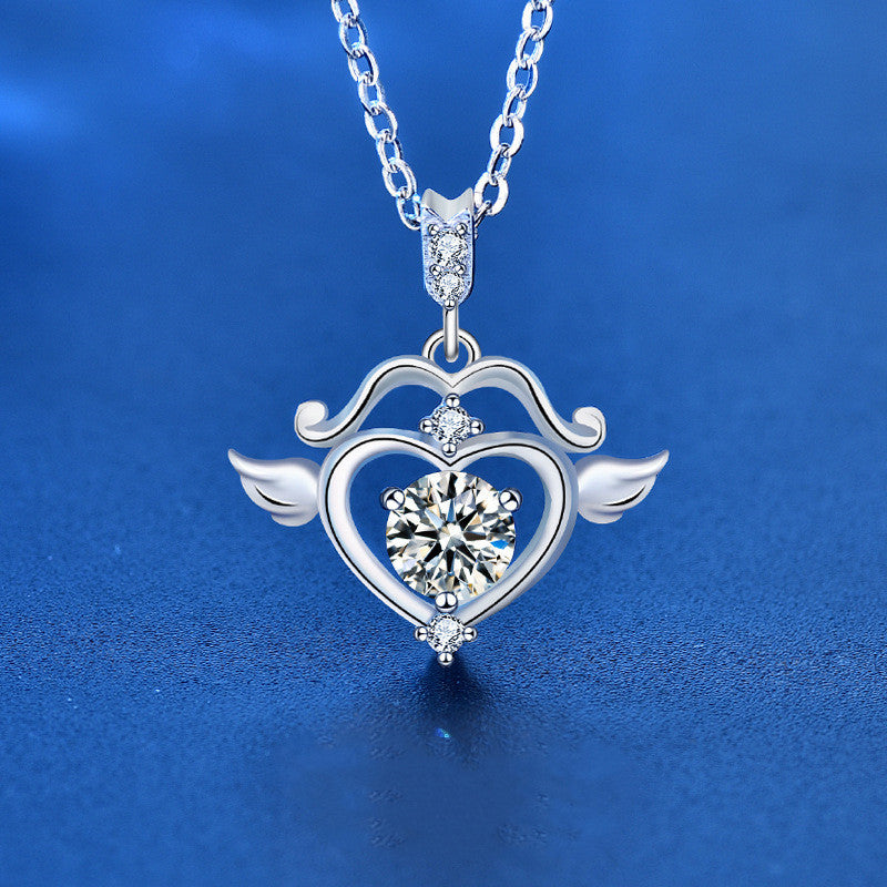 S925 Celestial Winged Heart Necklace