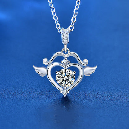 S925 Celestial Winged Heart Necklace