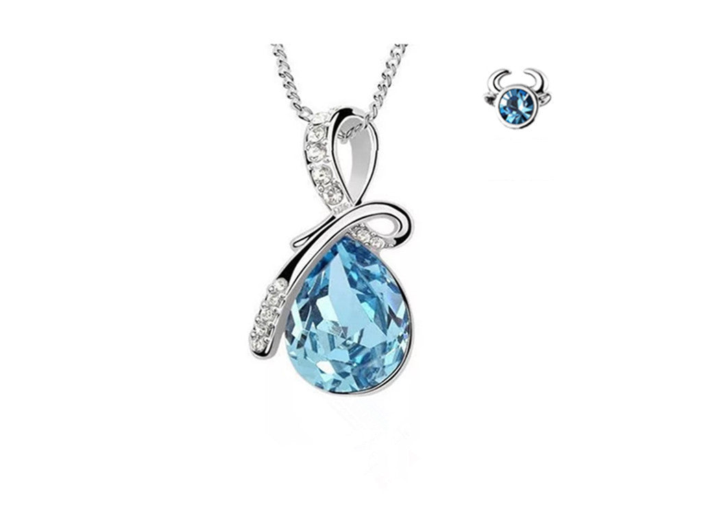 Celestial Blue Crystal Constellation Jewelry in Sterling Silver