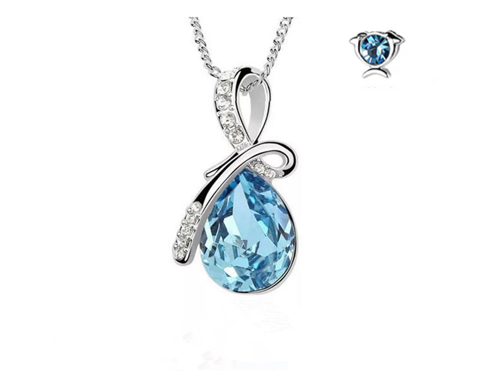 Celestial Blue Crystal Constellation Jewelry in Sterling Silver
