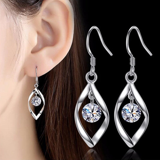S925 Twisted Drop Earrings Aura Rene