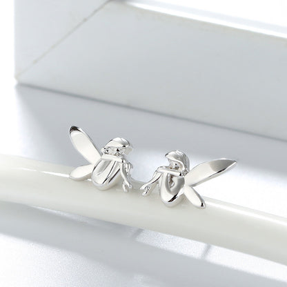 Dreaming Fairy Earrings — Sterling Silver Enchanted Design
