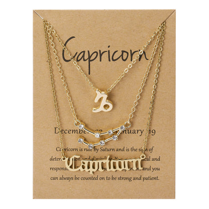 Zodiac Constellation Symbolic Necklaces 3 Pack