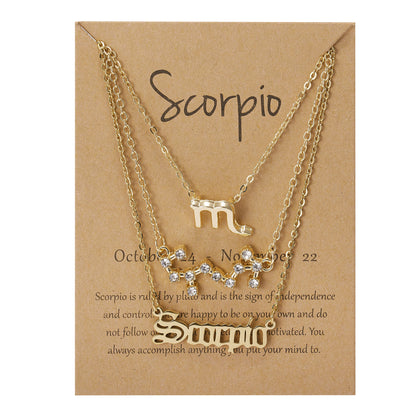 Zodiac Constellation Symbolic Necklaces 3 Pack
