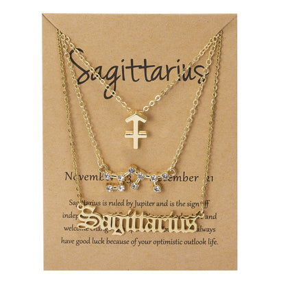 Zodiac Constellation Symbolic Necklaces 3 Pack