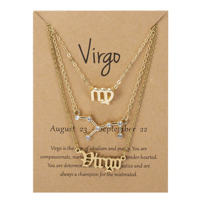Zodiac Constellation Symbolic Necklaces 3 Pack