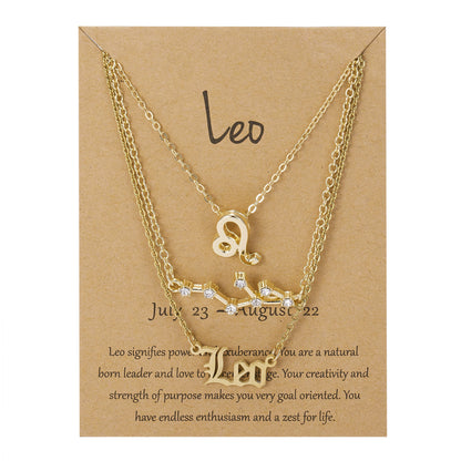 Zodiac Constellation Symbolic Necklaces 3 Pack