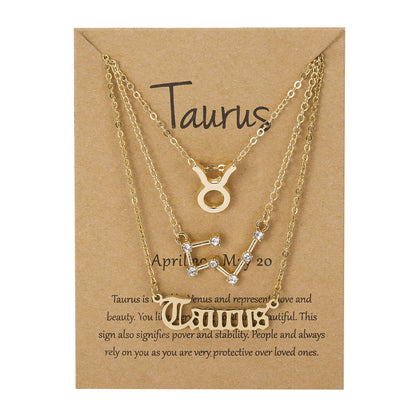 Zodiac Constellation Symbolic Necklaces 3 Pack