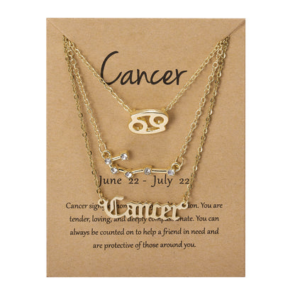 Zodiac Constellation Symbolic Necklaces 3 Pack