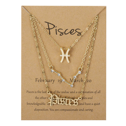 Zodiac Constellation Symbolic Necklaces 3 Pack