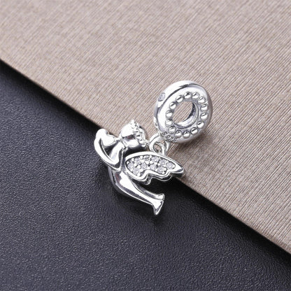 Guardian Angel Love Charm — Sterling Silver Winged Keepsake