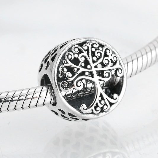 Tree of Life Family Charm — Sterling Silver Message Bead