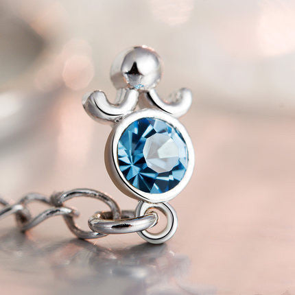 Celestial Blue Crystal Constellation Jewelry in Sterling Silver