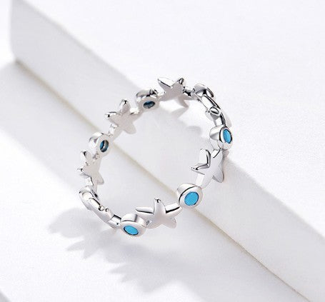 Sterling Silver Starfish Ring Aura Rene