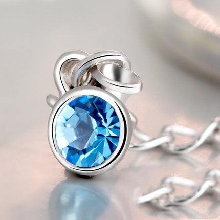 Celestial Blue Crystal Constellation Jewelry in Sterling Silver
