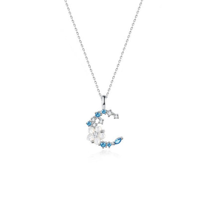 S925 Flower Moon Necklace