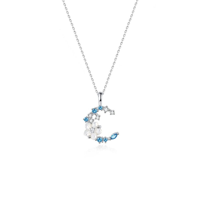S925 Flower Moon Necklace