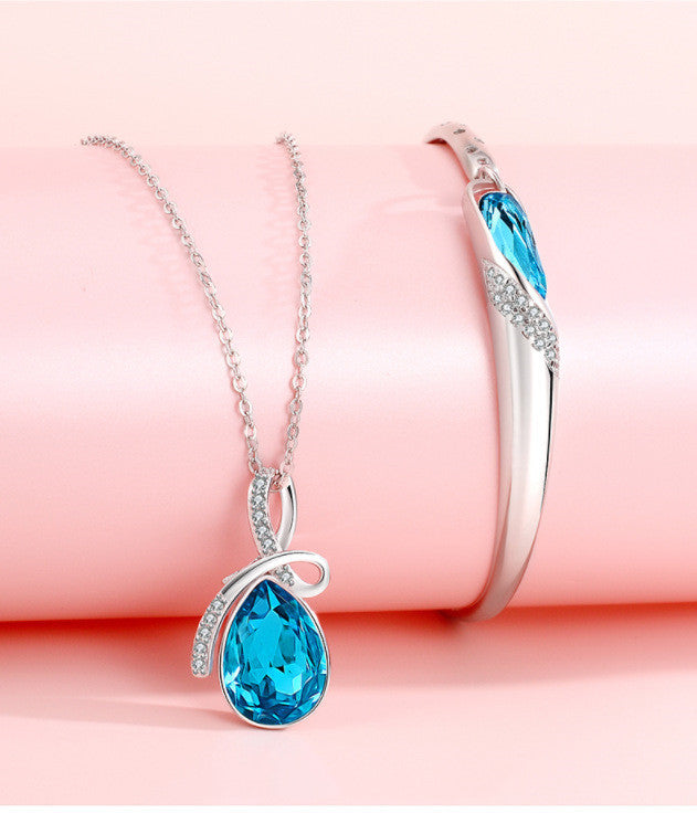 Celestial Blue Crystal Constellation Jewelry in Sterling Silver
