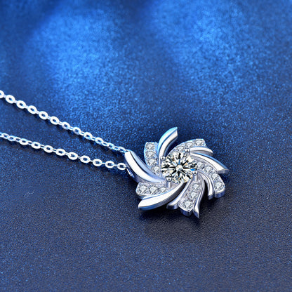 S925 Moissanite Windmill Necklace