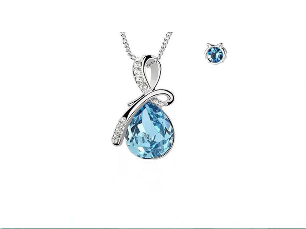 Celestial Blue Crystal Constellation Jewelry in Sterling Silver