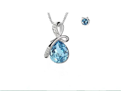 Celestial Blue Crystal Constellation Jewelry in Sterling Silver