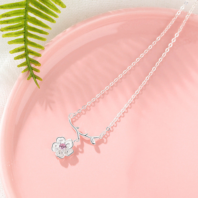 S925 Pink Blossom Necklace