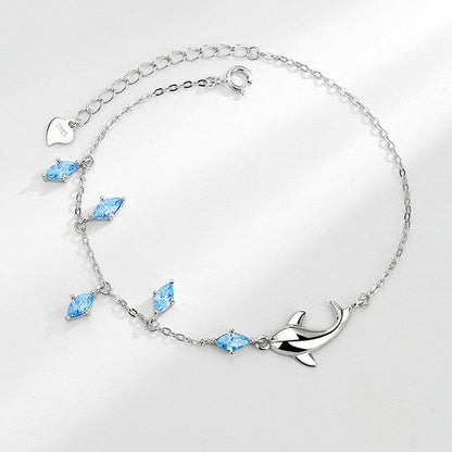 Sterling Silver Dolphin Love Bracelet Aura Rene