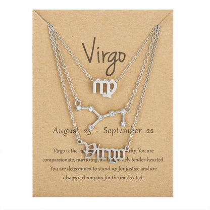 Zodiac Constellation Symbolic Necklaces 3 Pack