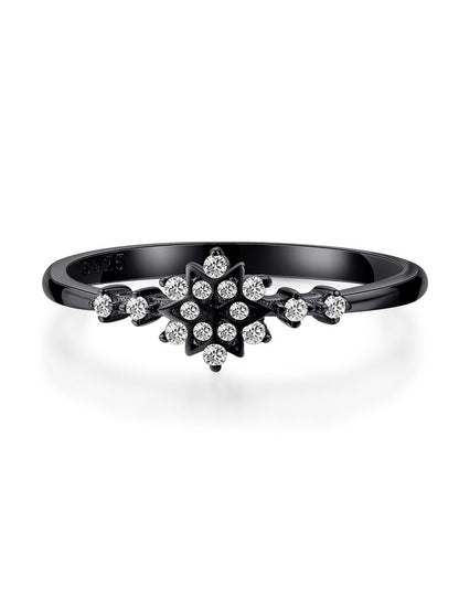 Snowflake Sterling Silver Ring Aura Rene