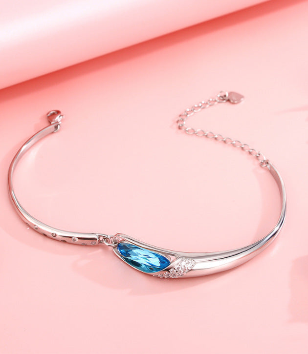 Celestial Blue Crystal Constellation Jewelry in Sterling Silver