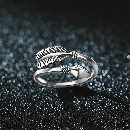 S925 Sterling Silver Arrow Ring Aura Rene